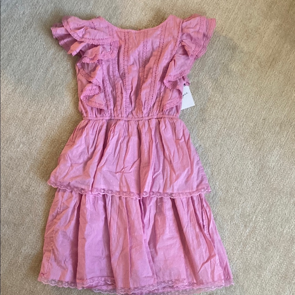 Pink Ruffled Kids Dress